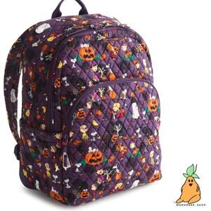 Vera Bradley Peanuts Snoopy Halloween Backpack Large Great Pumpkin Fall
